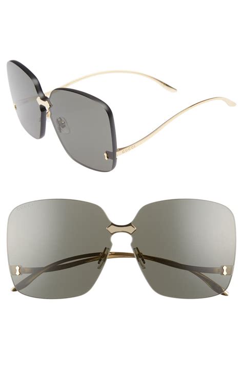 gucci 99mm rimless sunglasses black|gucci vintage round sunglasses.